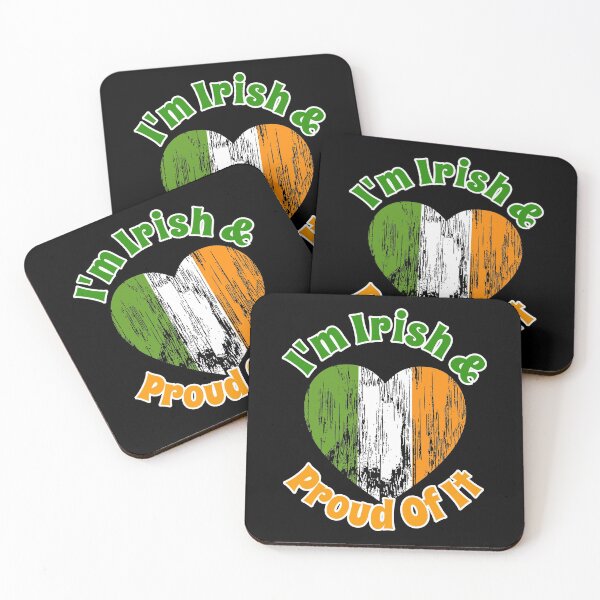 Item preview, I'm Irish & Proud Of It Irish FLag Heart designed and sold by TheButtonCrew.
