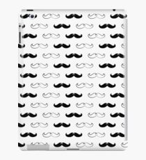 Black & White Mustaches iPad Case/Skin