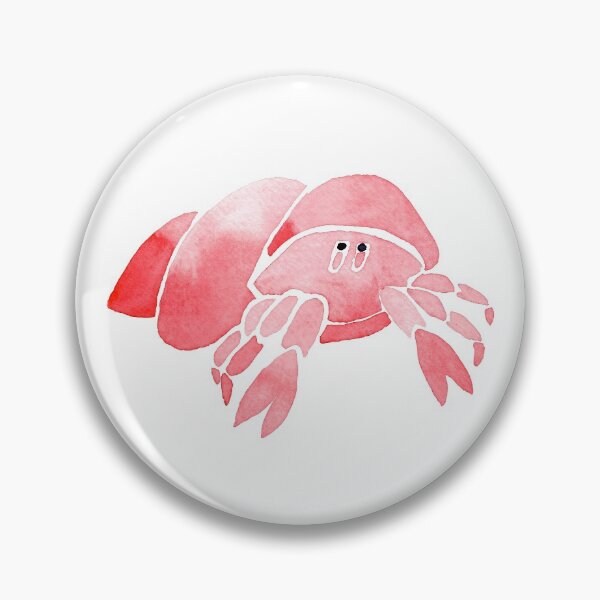 Item preview, Hermit Crab in Summer Modern Watercolor | Orange Palette designed and sold by CarolFreire.