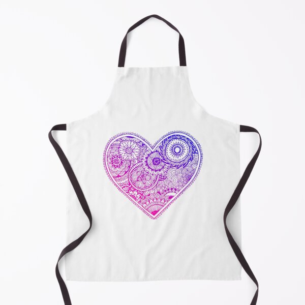 Item preview, Henna and mandala inspired hand-drawn heart and flowers designed and sold by Elly Hunt.