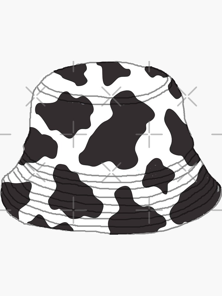 "cow print bucket hat " Sticker for Sale by carriejng Redbubble