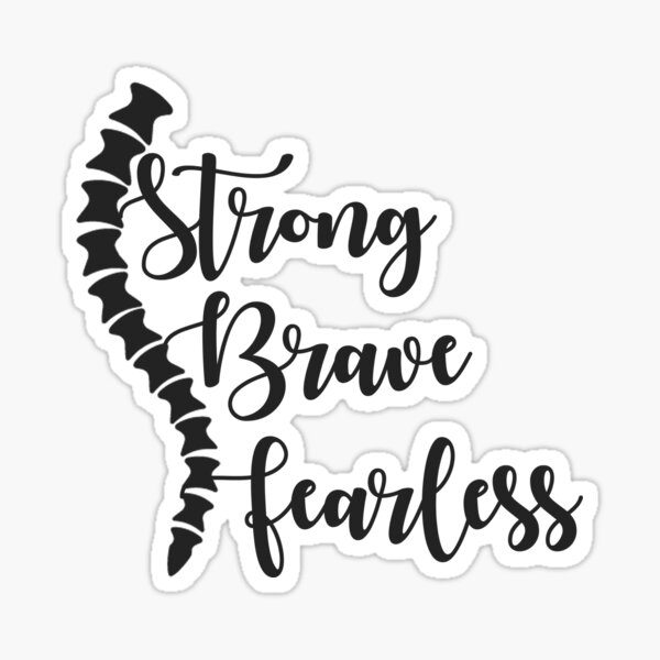 Item preview, Scoliosis - Strong, Brave, Fearless designed and sold by lwsblog.