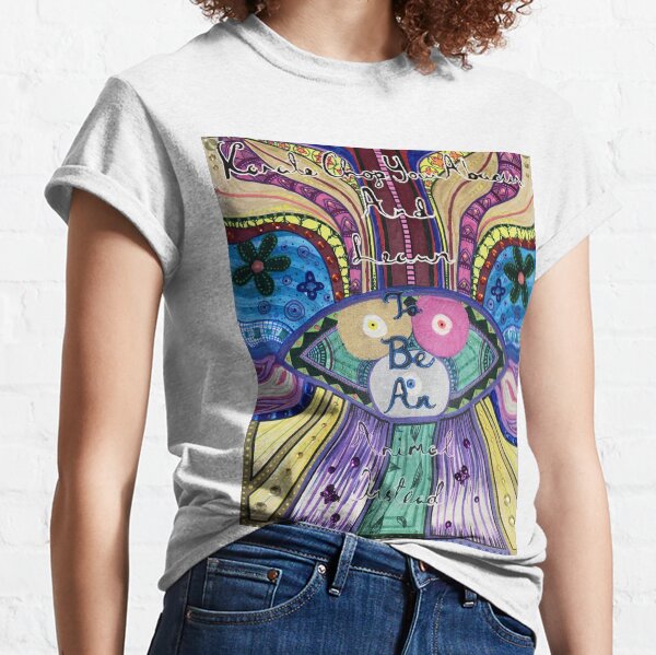Trippy Colorful Will Wood Art Classic T-Shirt