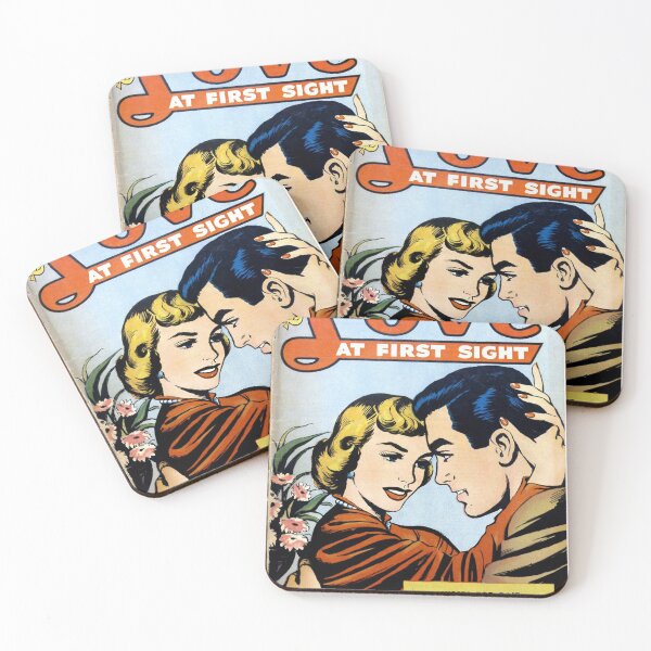 Item preview, Love At First Sight Vintage Comic Print designed and sold by LittleIconShop.