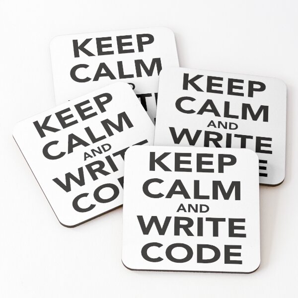 Item preview, KEEP CALM AND WRITE CODE designed and sold by Montrepeneuer.