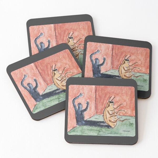 Item preview, Franz Kafka Metamorphosis Watercolor Painting designed and sold by WatercolorStore.