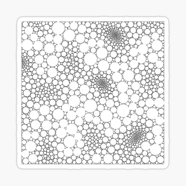 Abstract Black Bubbles #1 Sticker
