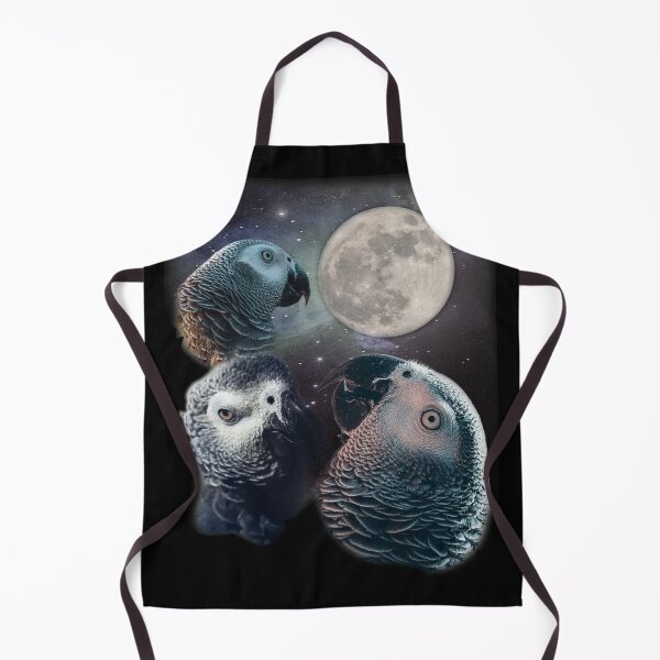 Item preview, African Grey Parrot "Three Wolves and Moon" Style designed and sold by Timothy Dykes.