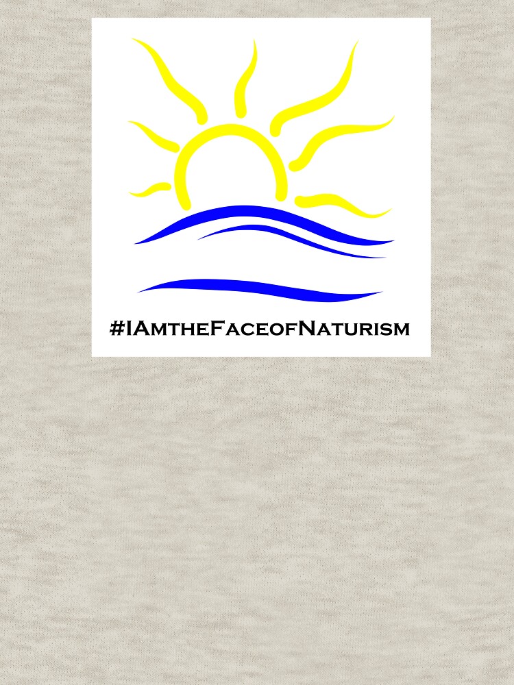 Thumbnail 5 of 5, Zipped Hoodie, I am the Face of Naturism sticker designed and sold by Naturist-Symbol.