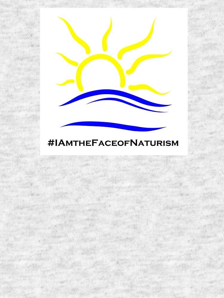 Thumbnail 7 of 7, Tri-blend T-Shirt, I am the Face of Naturism sticker designed and sold by Naturist-Symbol.