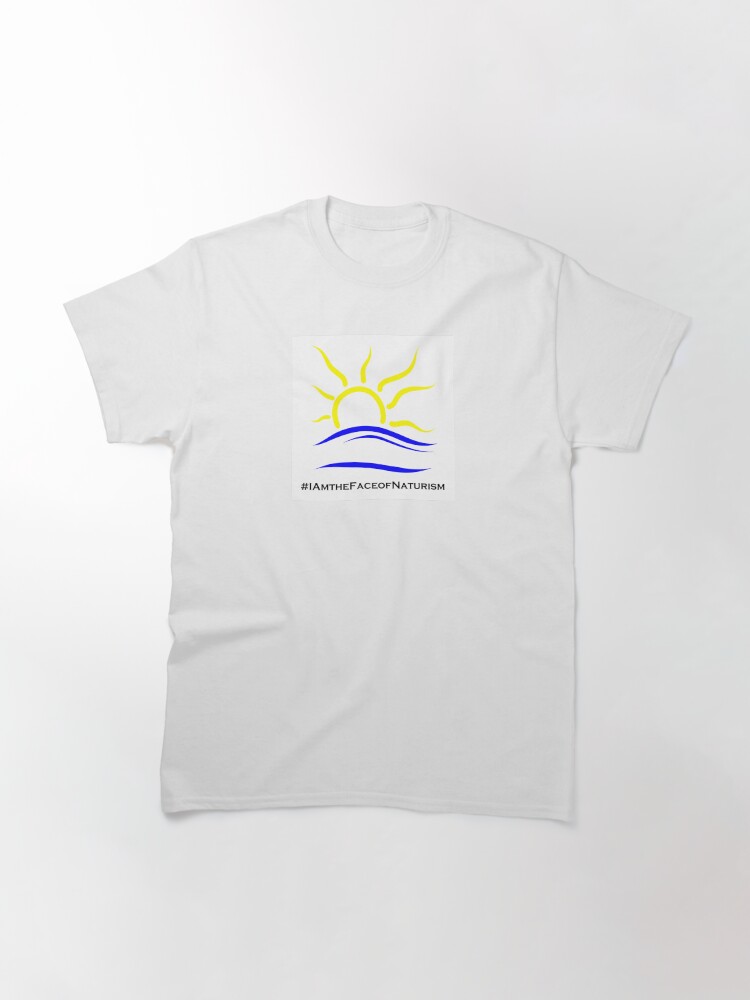 Thumbnail 3 of 7, Classic T-Shirt, I am the Face of Naturism sticker designed and sold by Naturist-Symbol.