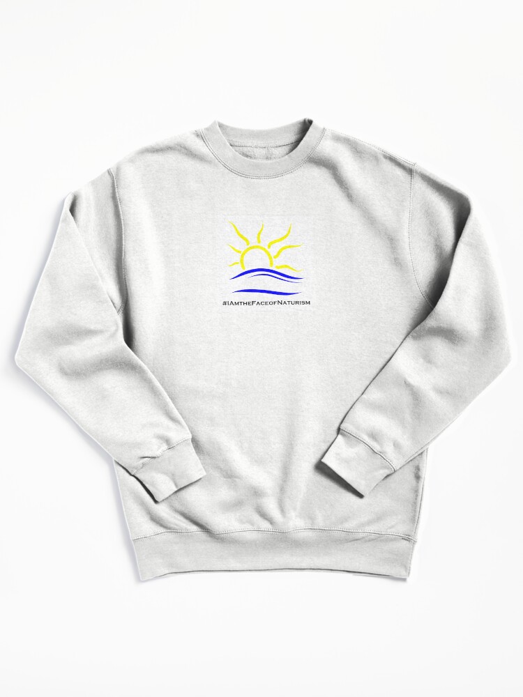 Thumbnail 2 of 7, Pullover Sweatshirt, I am the Face of Naturism sticker designed and sold by Naturist-Symbol.