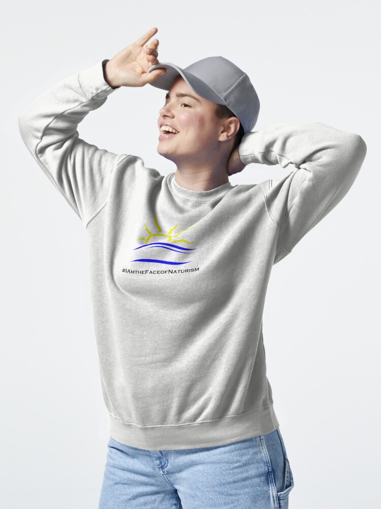 Thumbnail 5 of 7, Pullover Sweatshirt, I am the Face of Naturism sticker designed and sold by Naturist-Symbol.