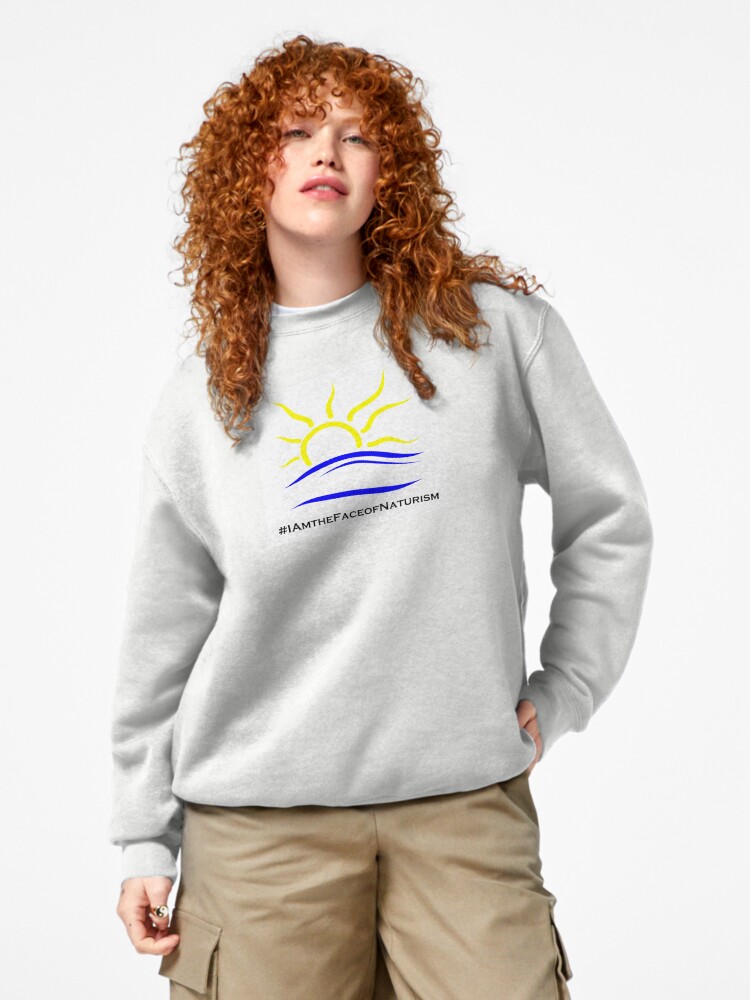 Thumbnail 4 of 7, Pullover Sweatshirt, I am the Face of Naturism sticker designed and sold by Naturist-Symbol.