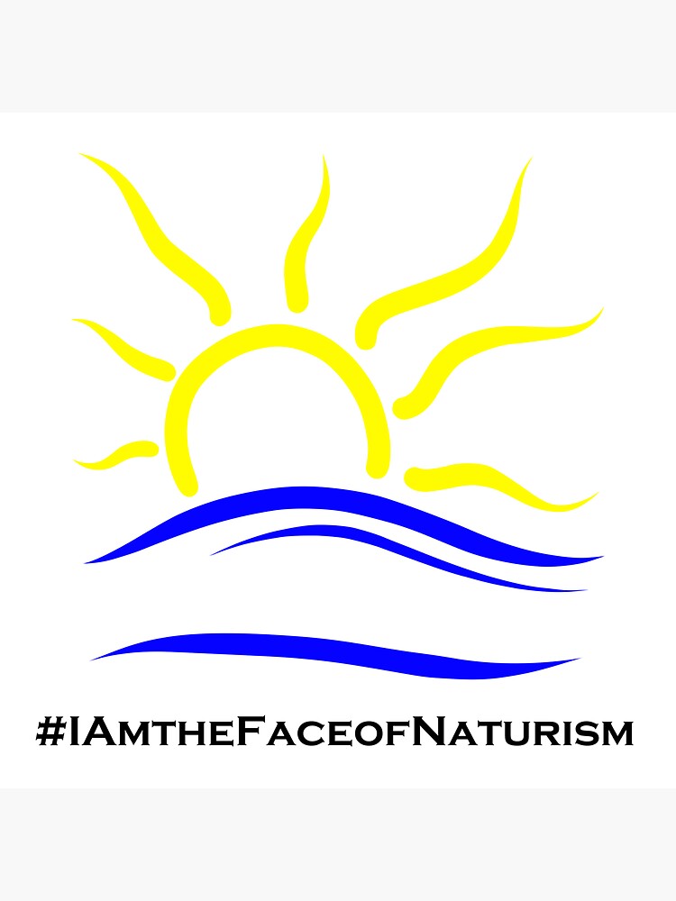 Thumbnail 3 of 3, Sticker, I am the Face of Naturism sticker designed and sold by Naturist-Symbol.