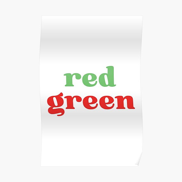 "Red vs Green Color Test Optical Illusion" Poster for Sale by inogitna