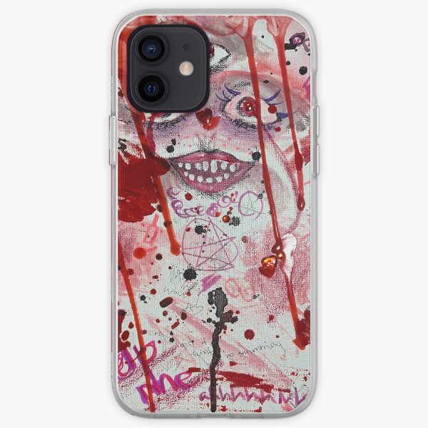 Colorful Red Abstract Art iPhone Soft Case