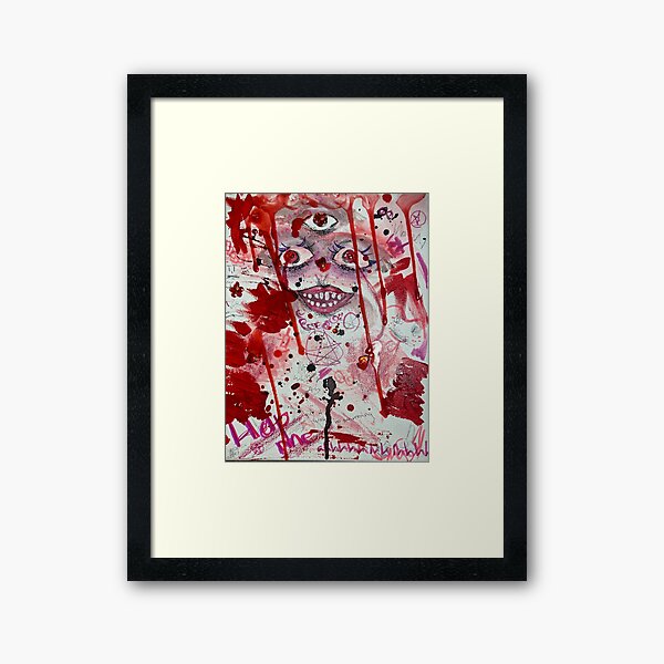 Colorful Red Abstract Art Framed Art Print
