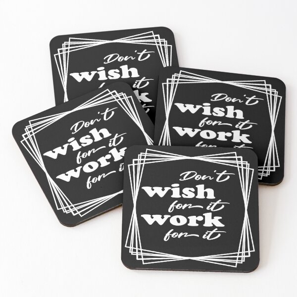 Item preview, Dont Wish For It Work For It Motivational Quote  designed and sold by Tema EL.