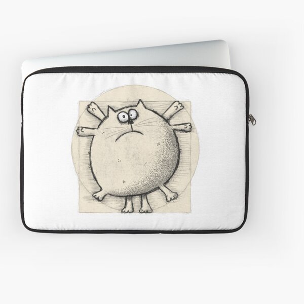 Vitruvian Cat Laptop Sleeve