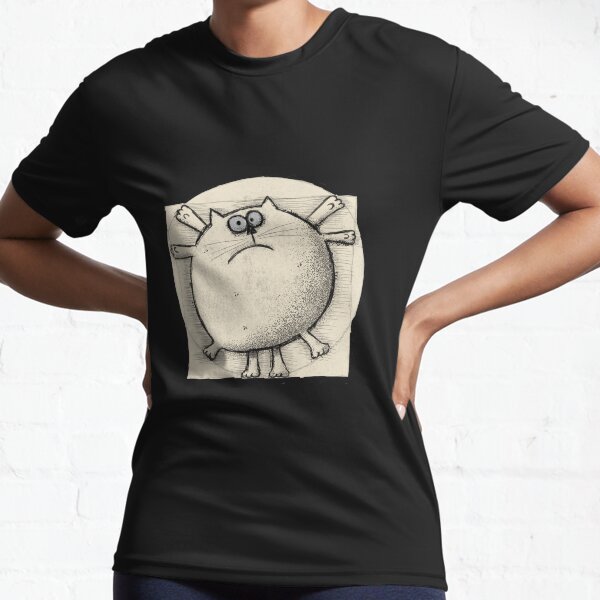 Vitruvian Cat Active T-Shirt
