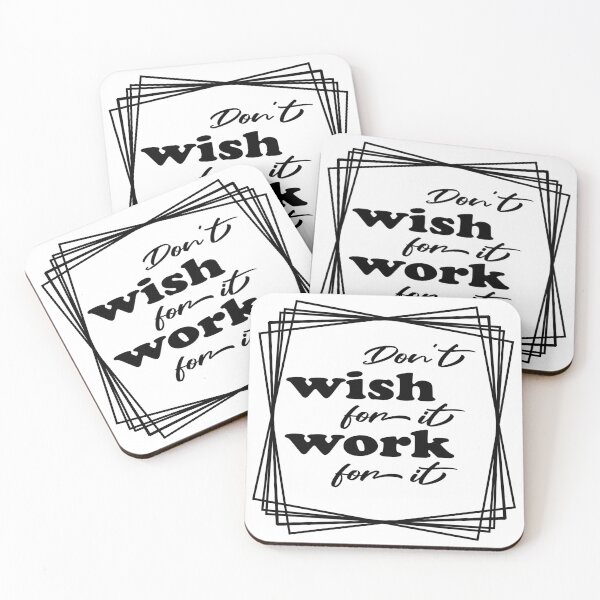 Item preview,  Dont Wish For It Work For It Motivational Quote  designed and sold by Tema EL.
