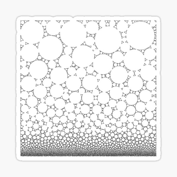 Abstract Black Bubbles #3 Sticker