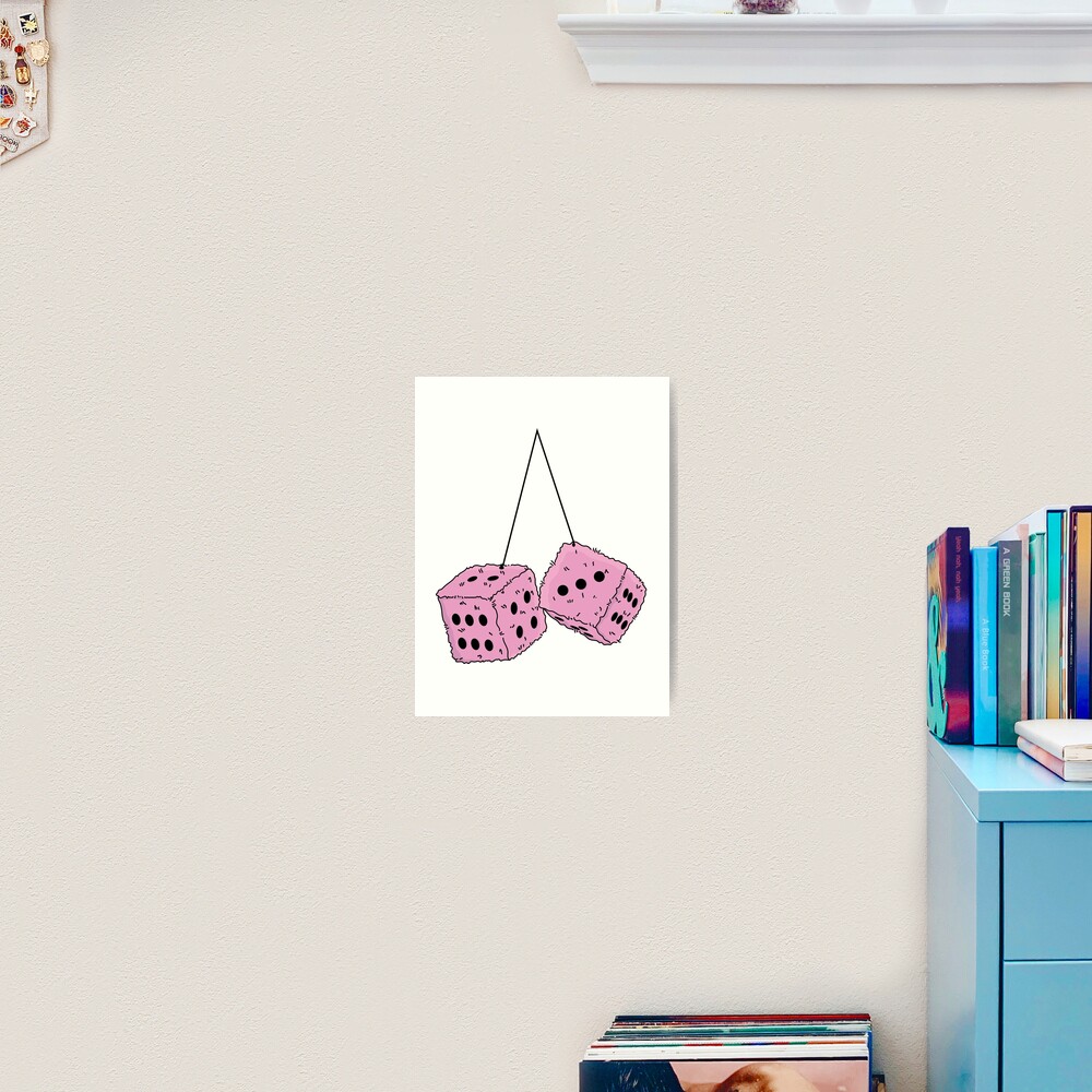 "Pink Hanging Dice" Art Print for Sale by xtinaxoxo3 Redbubble