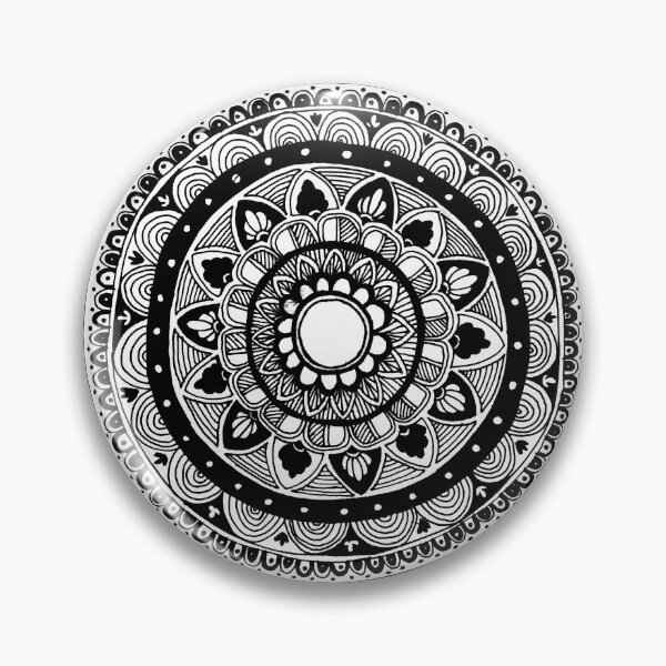 Item preview, Unique, free hand, mandala, flower pen design designed and sold by Elly Hunt.