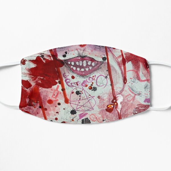 Colorful Red Abstract Art Flat Mask