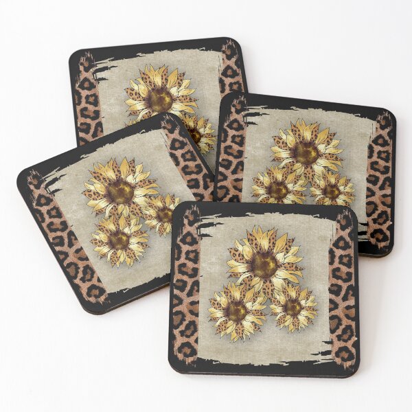 Item preview, Cheetah Leopard Print Sunflowers designed and sold by handsoftime2020.