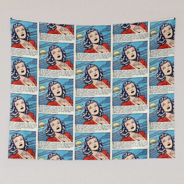 Item preview, If He Loves Me Vintage Comic Print designed and sold by LittleIconShop.
