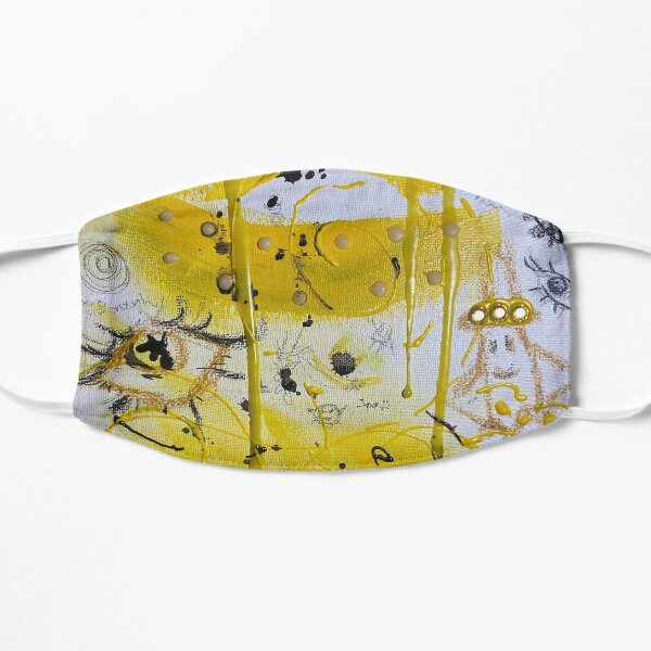 Colorful Yellow Abstract Art Flat Mask