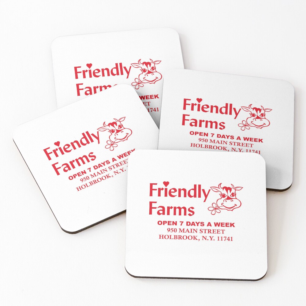 Friendly Farms Food Store - Holbrook, New York Coasters (Set of 4)