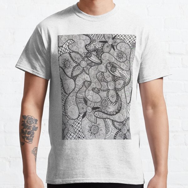 Trippy Line Art Classic T-Shirt