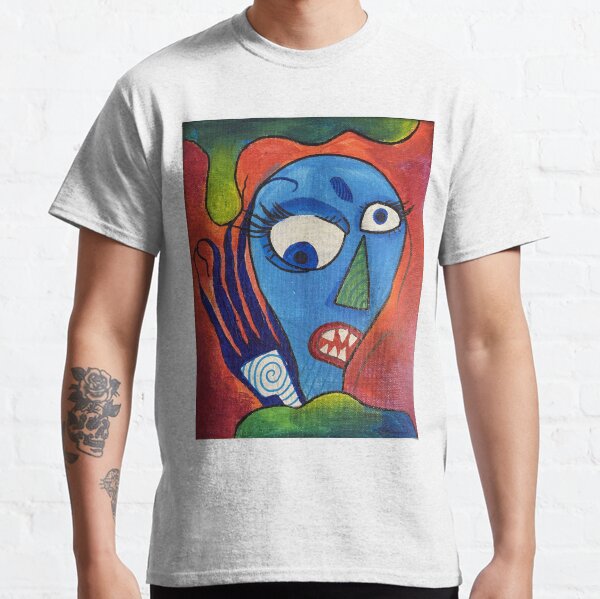 Colorful Trippy Abstract Monster Painting Classic T-Shirt