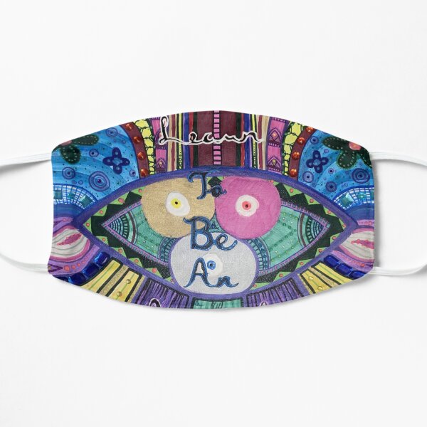 Trippy Colorful Will Wood Art Flat Mask