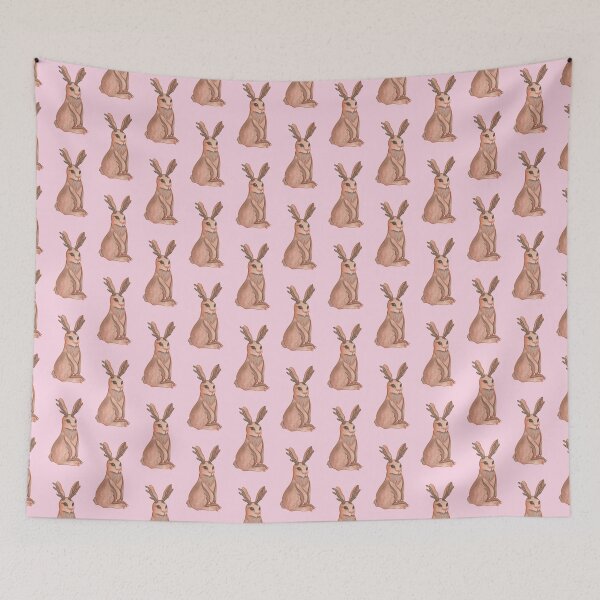Item preview, Jackalope (pink background) designed and sold by ibyrd-7.