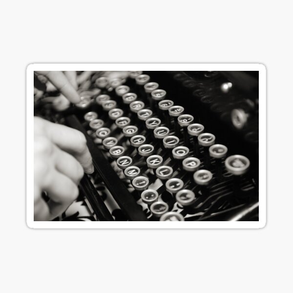 Typewriter Sticker
