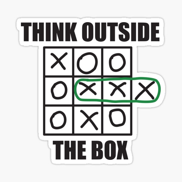 Tic Tac Toe Think Outside The Box Stickers | Redbubble