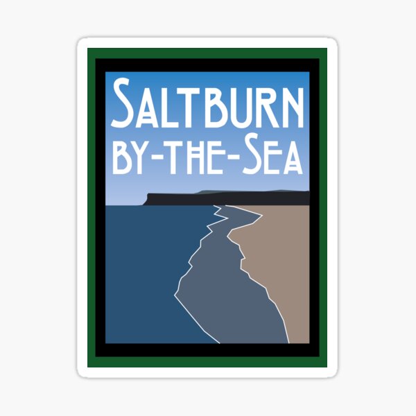 NDVH Saltburn Beach - Art Deco Sticker
