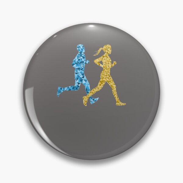 Item preview, Running club run meet Runner polygonal Design yellow blue designed and sold by FalkDania.