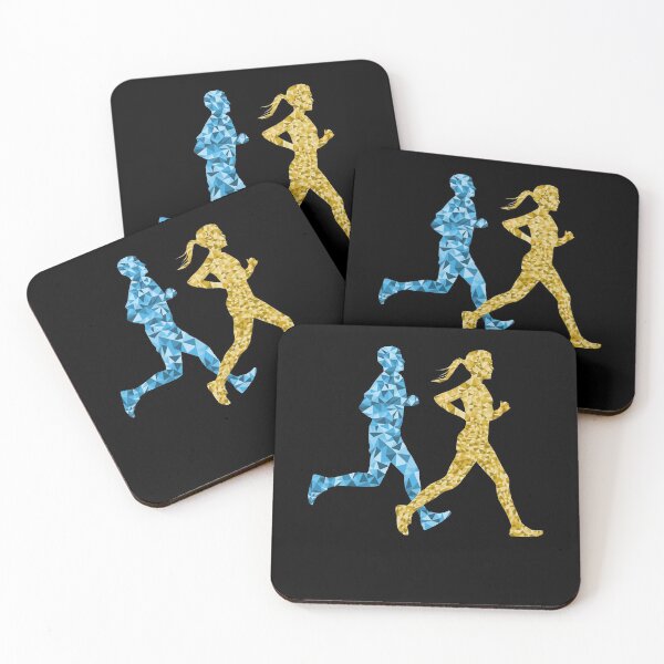 Item preview, Running club run meet Runner polygonal Design yellow blue designed and sold by FalkDania.