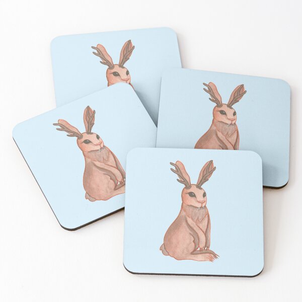 Item preview, Jackalope (blue background) designed and sold by ibyrd-7.