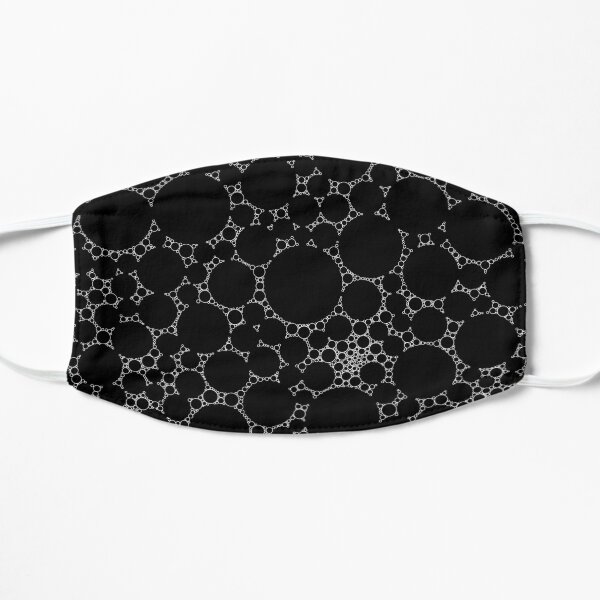 Abstract White Bubbles #5 Flat Mask