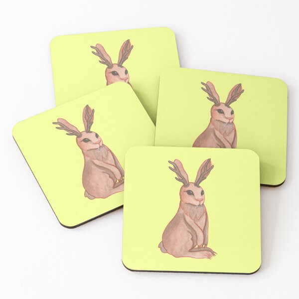 Item preview, Jackalope (yellow background) designed and sold by ibyrd-7.