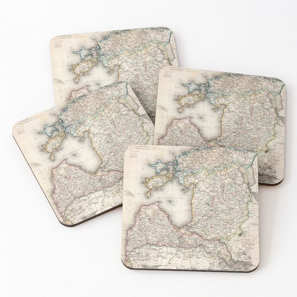 Item preview, 1860 Vintage Map of Estonia and Latvia designed and sold by Gin  Neko.