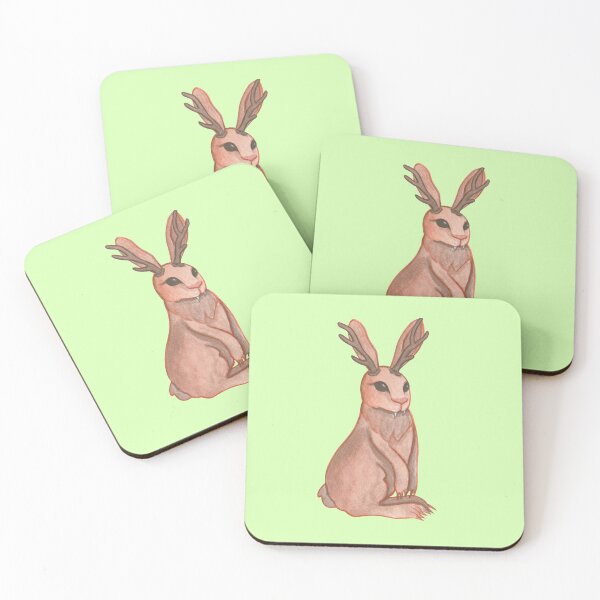 Item preview, Jackalope (green background) designed and sold by ibyrd-7.