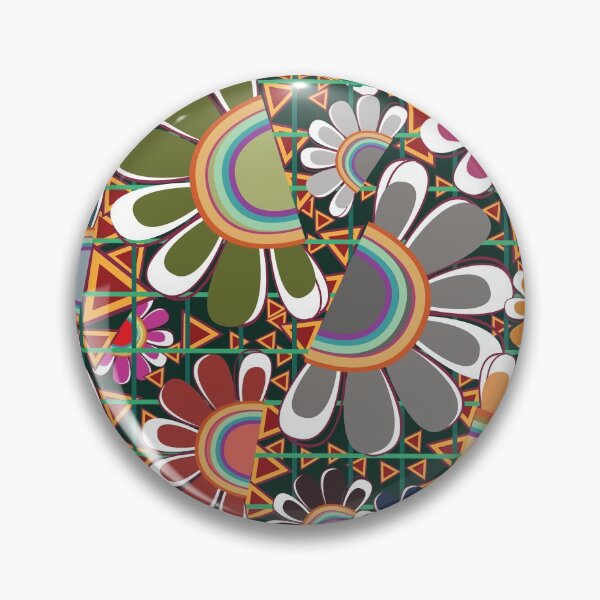 Item preview, clorful digital abstract flower patterns designed and sold by Delqabel.