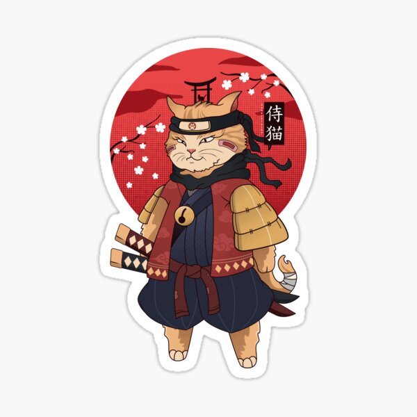 Japanese Cat Sticker For Sale By Funfighting Redbubble